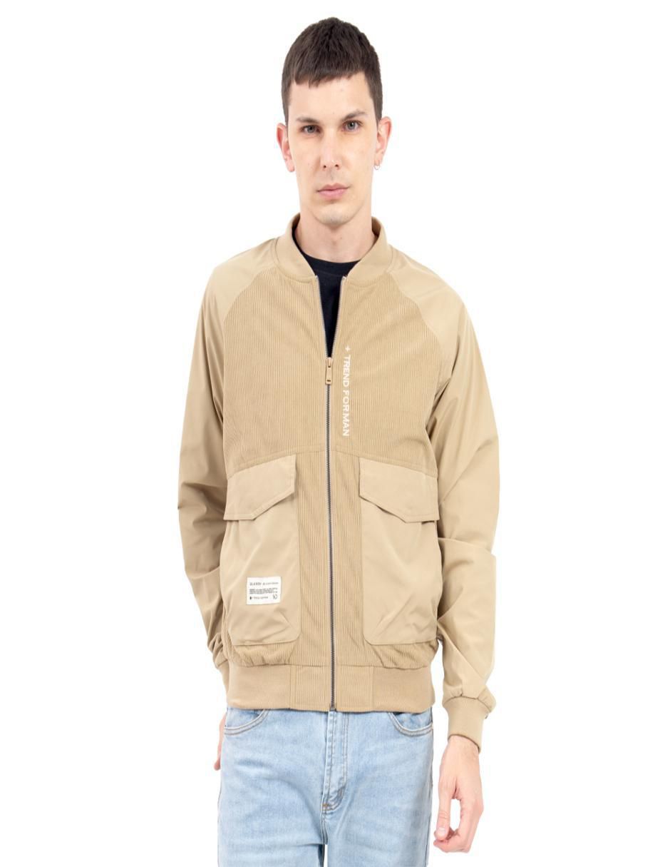 Chamarra bomber Quarry con bolsillos para hombre
