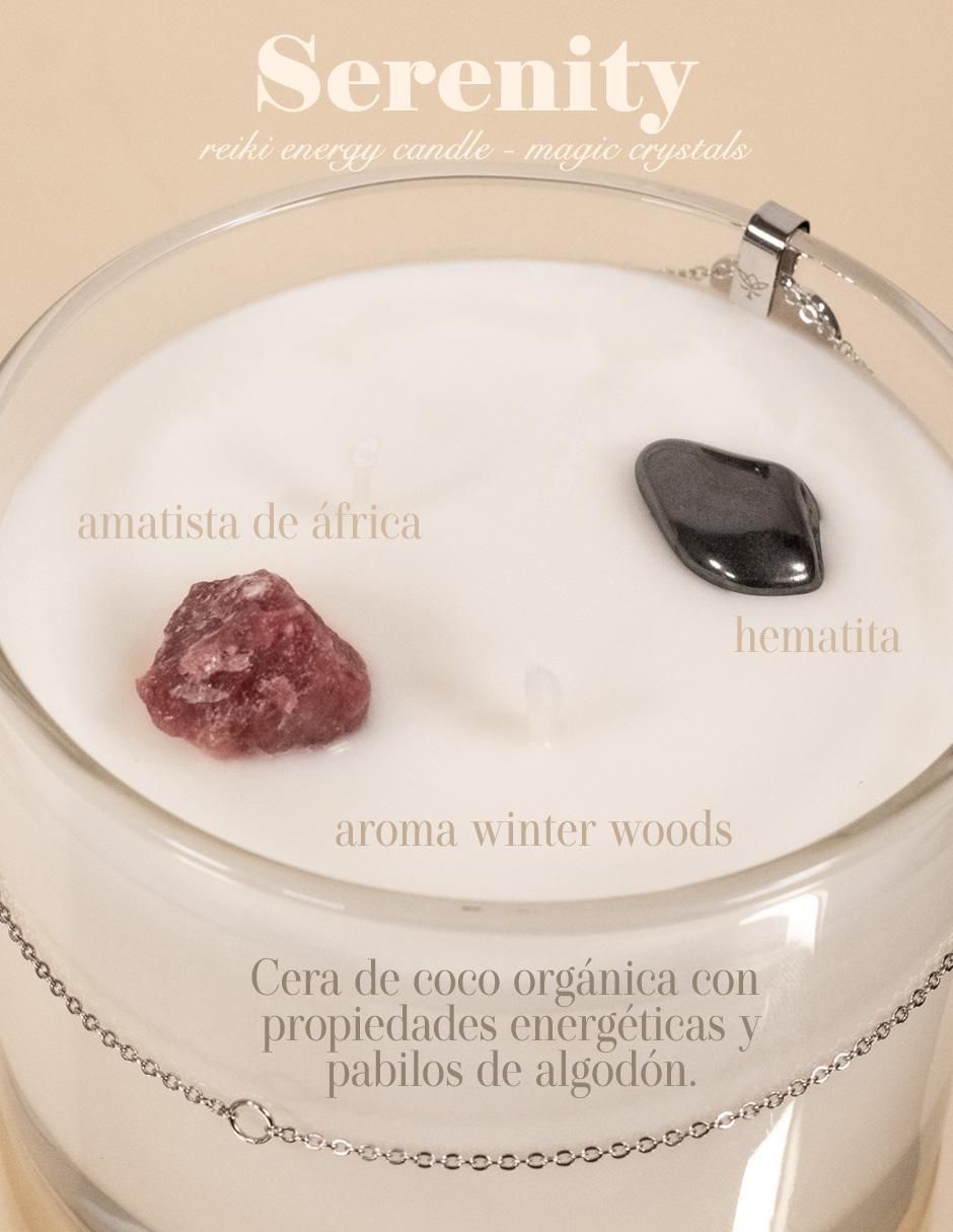 Vela Glitter Zen Home Serenity aroma madera pachuli y vainilla