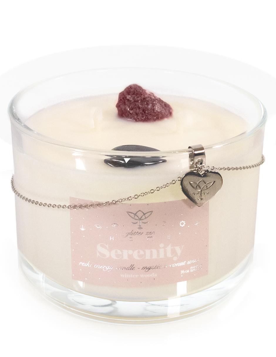 Vela Glitter Zen Home Serenity aroma madera pachuli y vainilla
