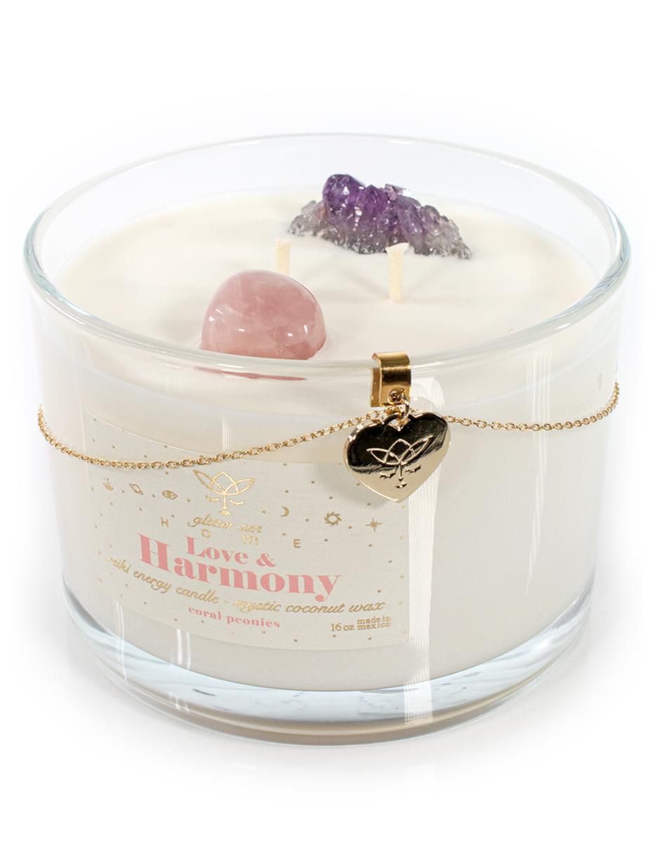 Vela aromática Glitter Zen Home Love & Harmony 1 pieza aroma peonía
