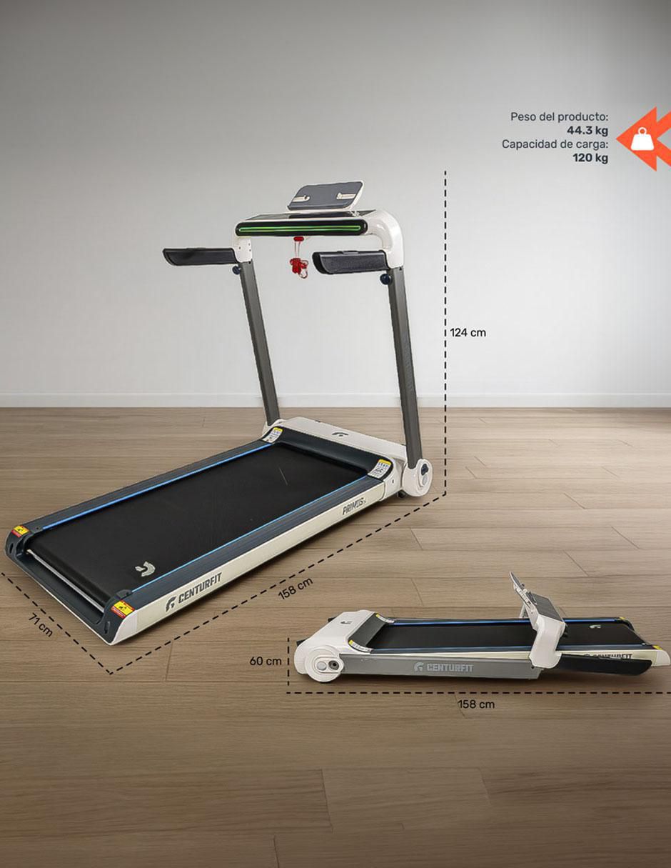 Caminadora Eléctrica Profesional 2.5 HP Luz LED Centurfit