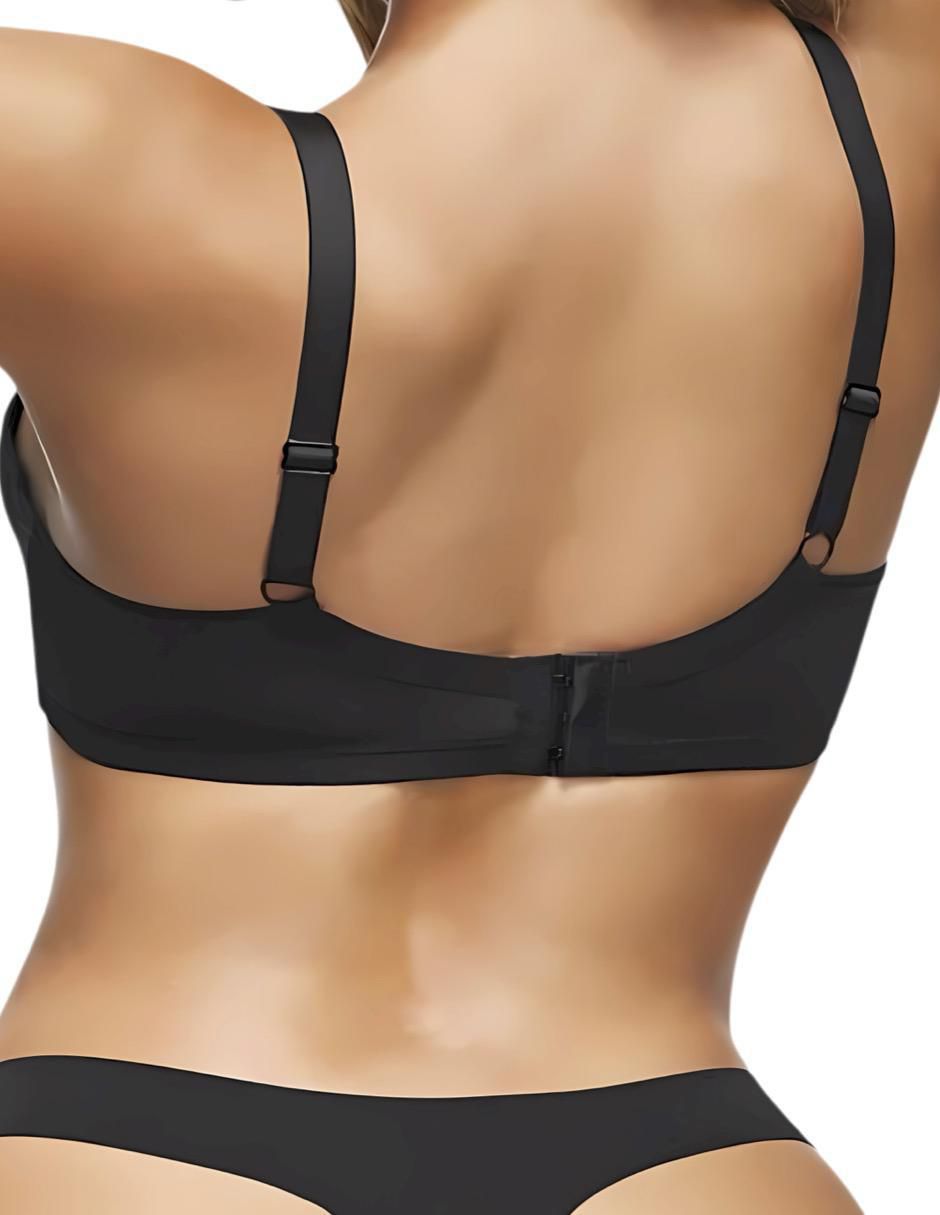 Brassiere escote profundo Hanna White copa push up para mujer