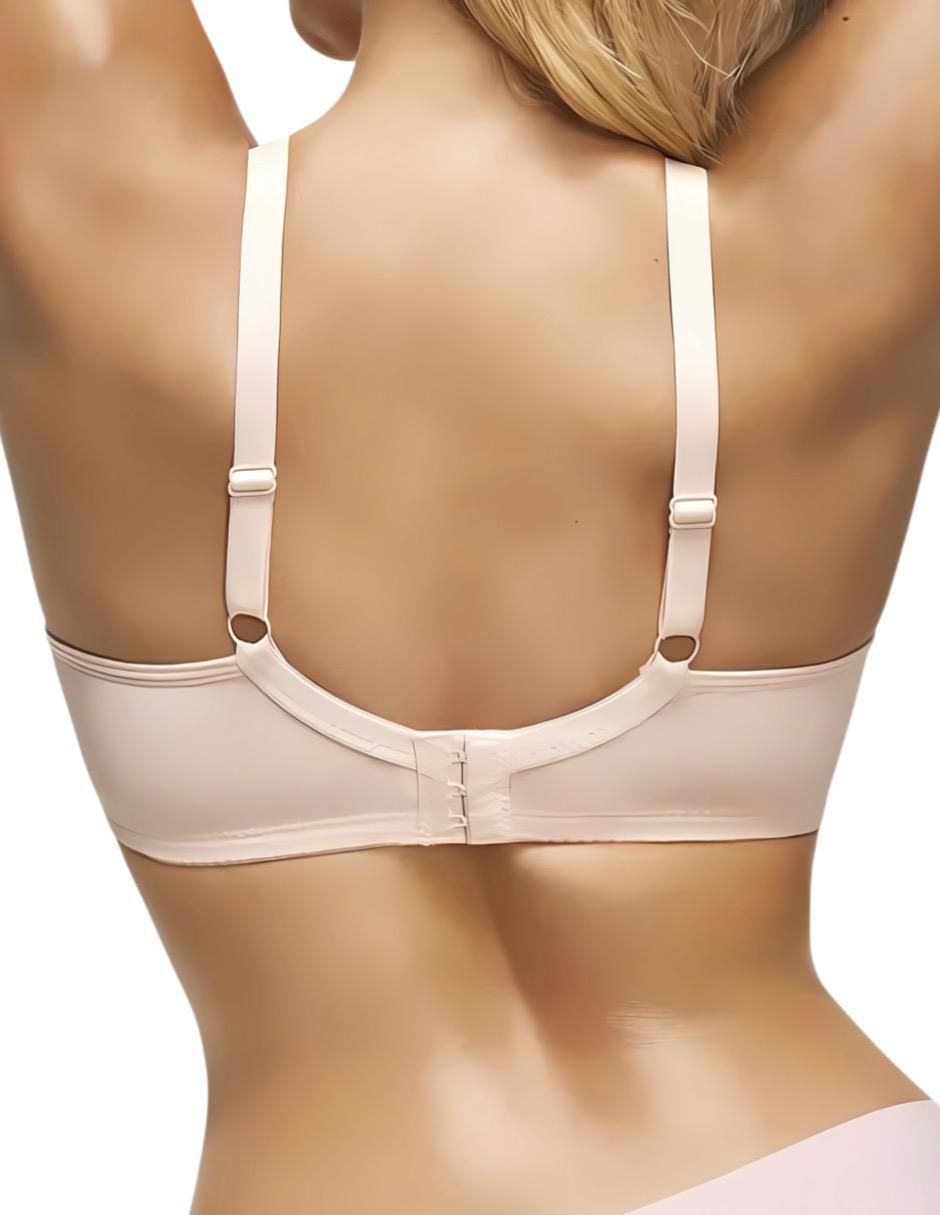 Brassiere escote profundo Hanna White copa push up seamless para mujer