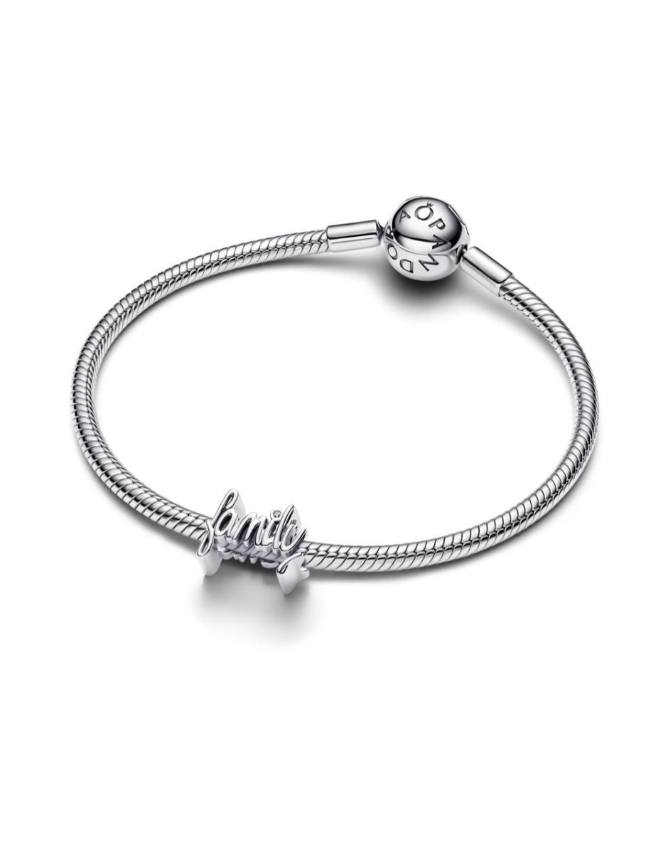 Charm de letrero Pandora family moments de plata P 925 zirconia cúbica