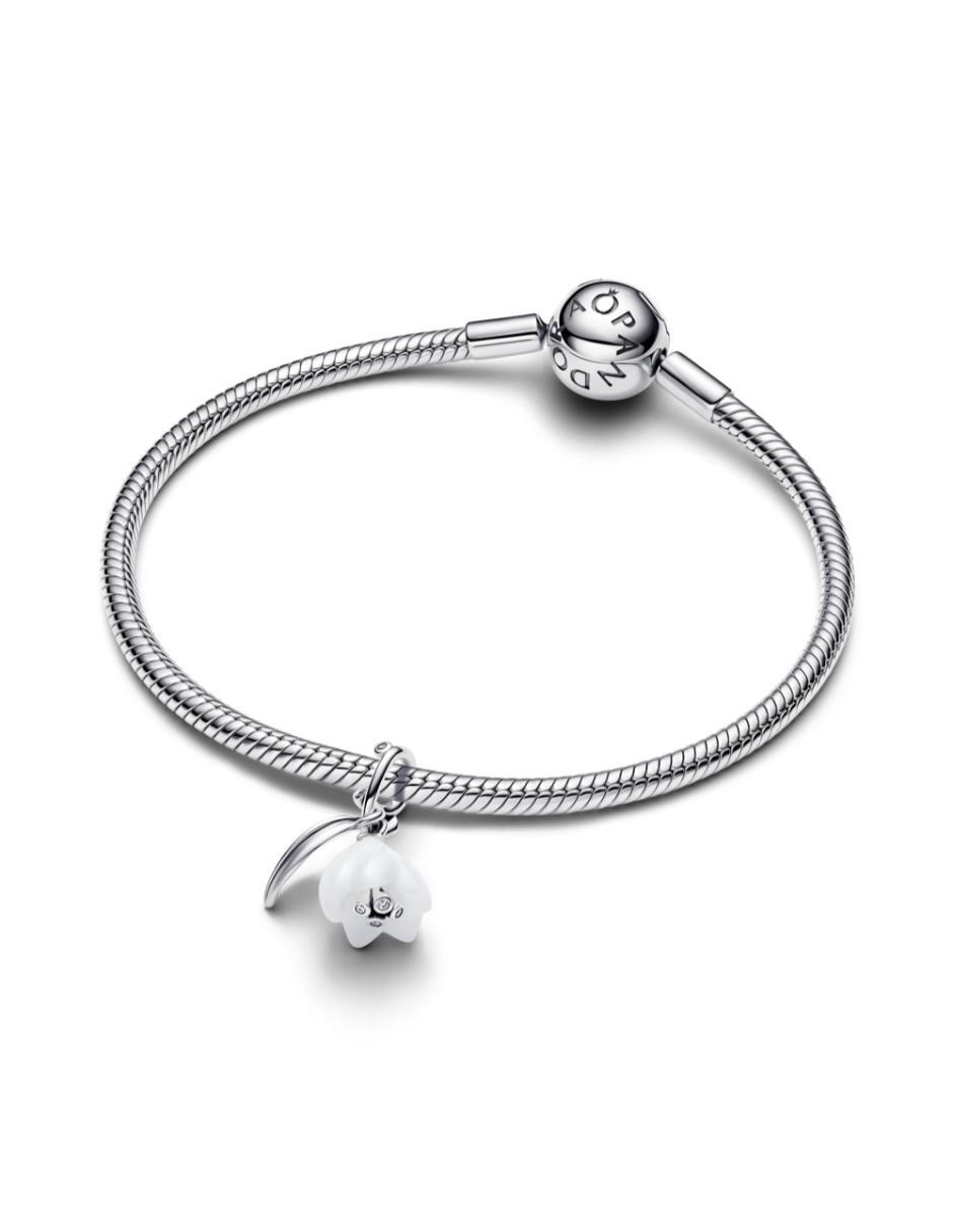 Charm de flor Pandora moments de plata P 925 zirconia cúbica