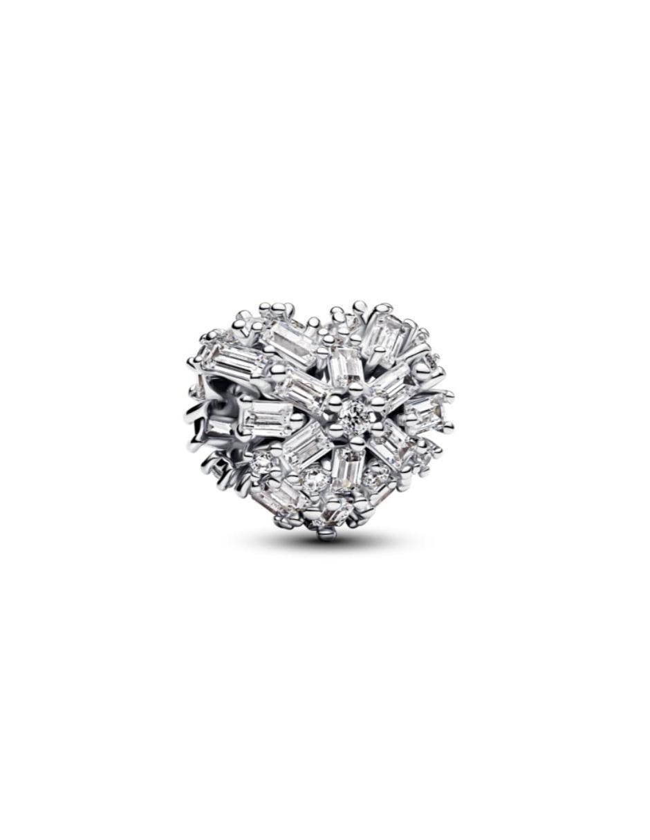 Charm de corazón moments de plata P 925 zirconia cúbica