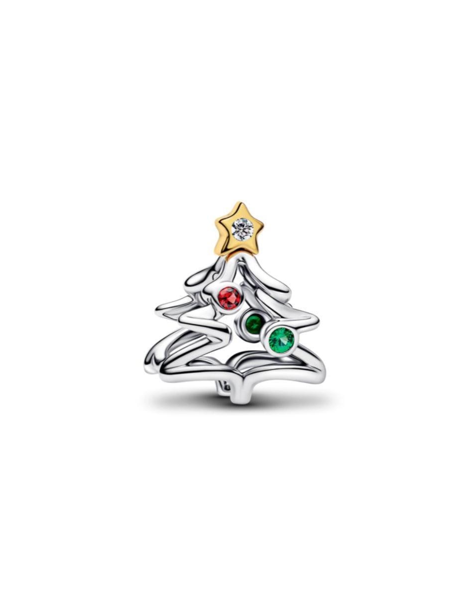 Charm de árbol de navidad moments de plata P 925 zirconia cúbica