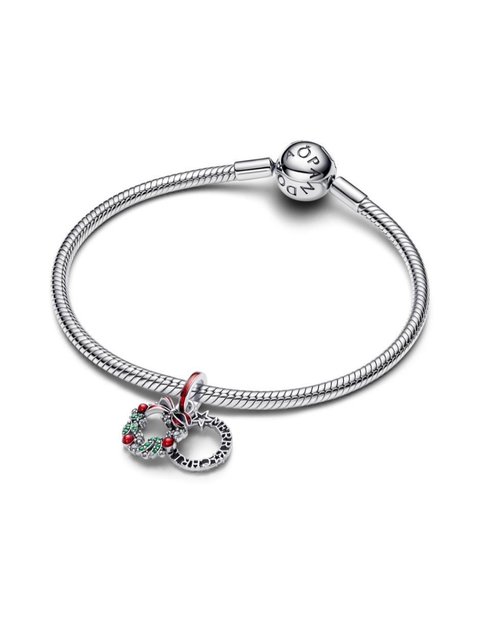 Charm de corona navideña moments navidad de plata P 925 zirconia cúbica 7