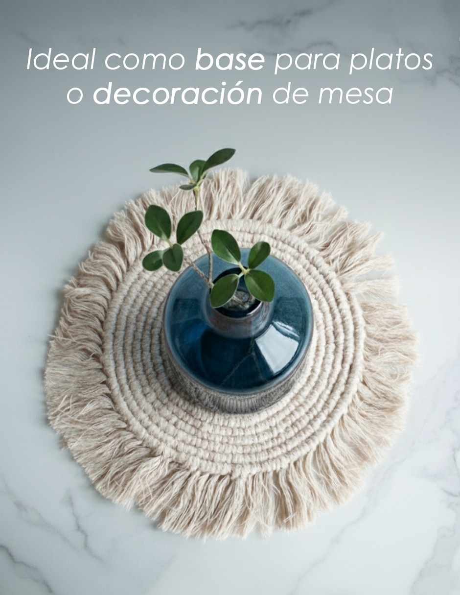 Set mantel individual redondo de algodón Ilios Innova Boho