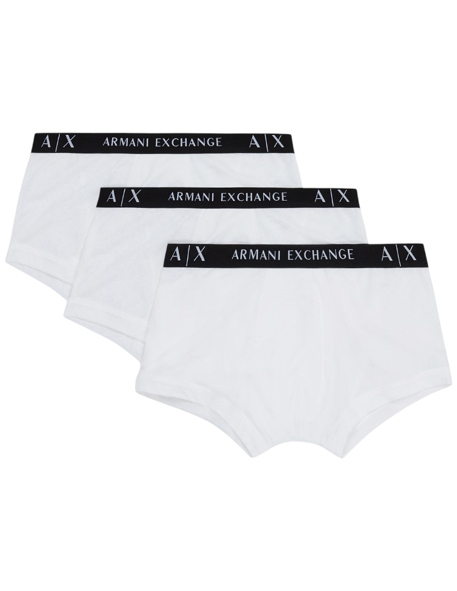 Set bóxer trunk Armani Exchange de algodón para hombre 3 piezas