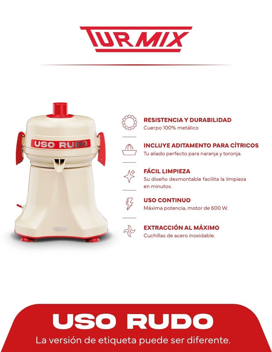 Extractor de jugo Turmix 3400 RPM 6