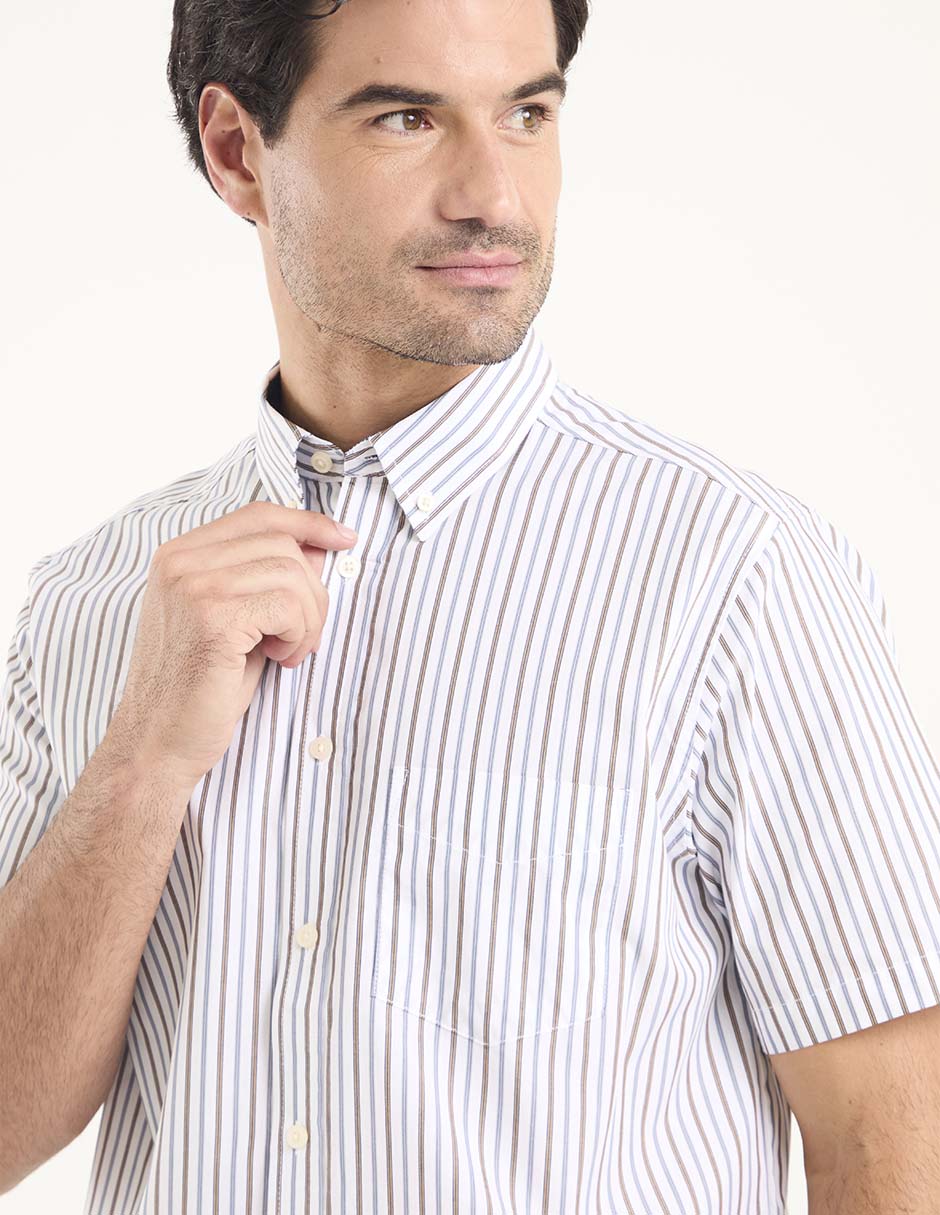 Camisa casual de algodón manga corta para hombre 3