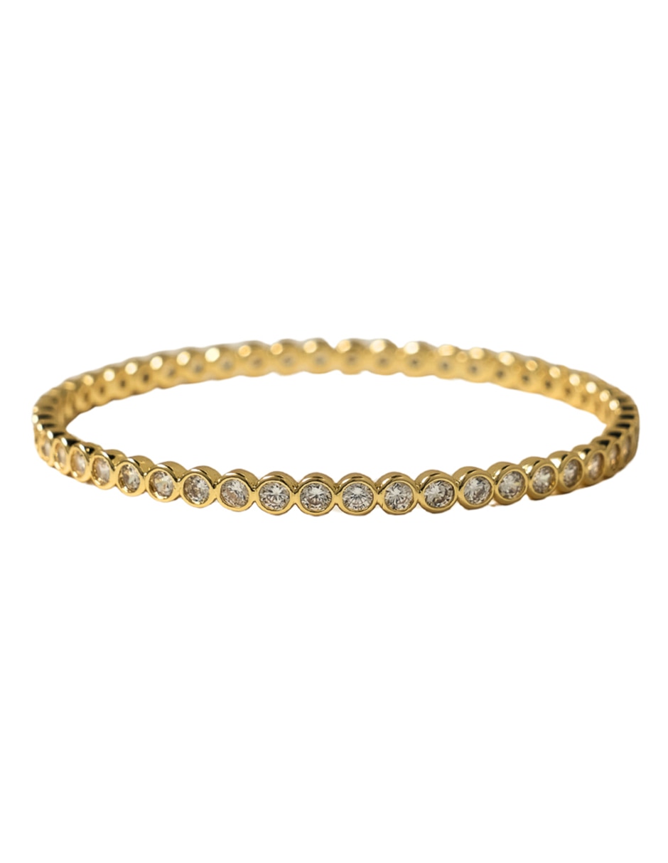 Brazalete Girondela 18 k con acabado chapa de oro