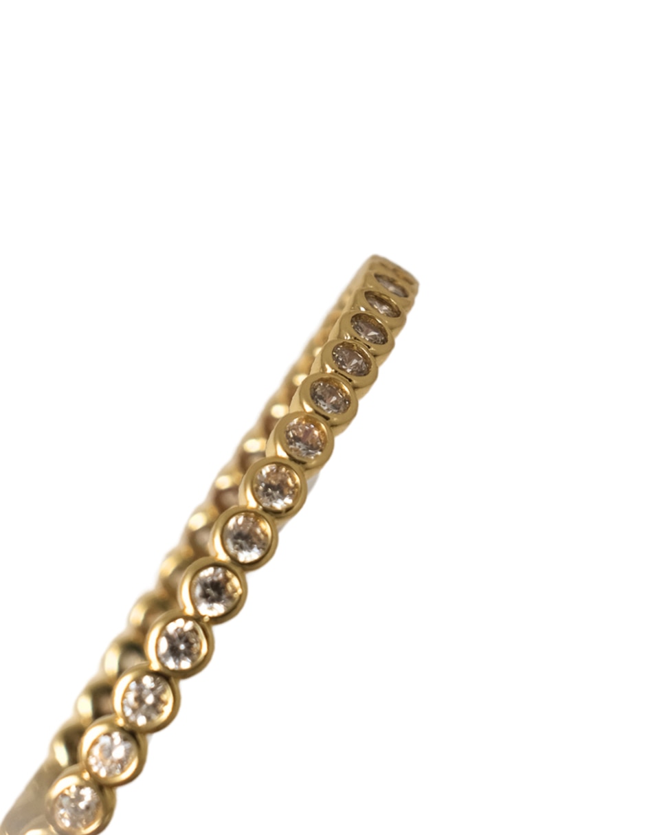Brazalete Girondela 18 k con acabado chapa de oro