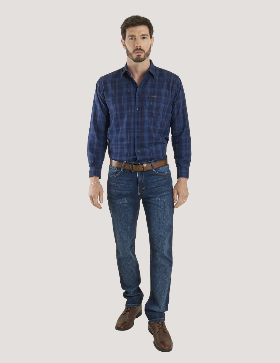 Camisa casual Lee de algodón manga larga para hombre 3