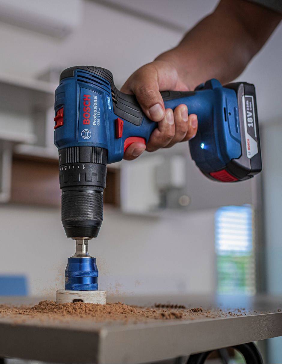 Rotomartillo, atornillador y llave Bosch GSB 185-LI + GDR 18V-2